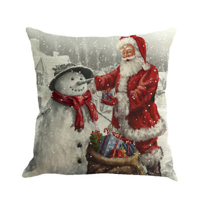 

Christmas Cover Printed Pillow Cover Decorative Pillow Case Bed Home Pillow Case Cushion Festival