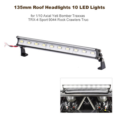 

135mm Roof Headlights RC Off-Road Dome 10 LED Lights for Traxxas Slash Slash 4X4 TRX-4 Nitro Slash X-Maxx Axial Score & Yeti RC Tr