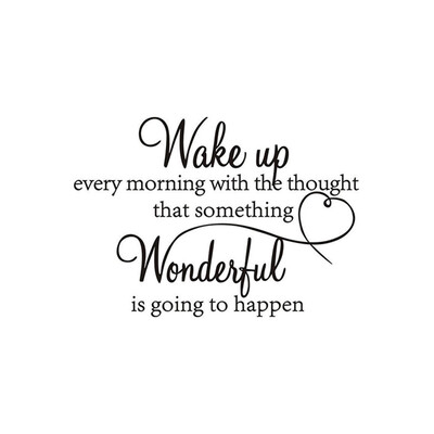 

Gobestart WAKE UP EVERY MORNING DREAM Quote Wall Stickers Art Room Removable Decals DIY 57X41CM
