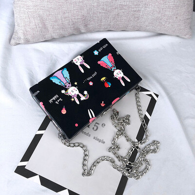 

Tailored Female Chain Small Bag Personality Cartoon Wild Shoulder Bag Diagonal Package