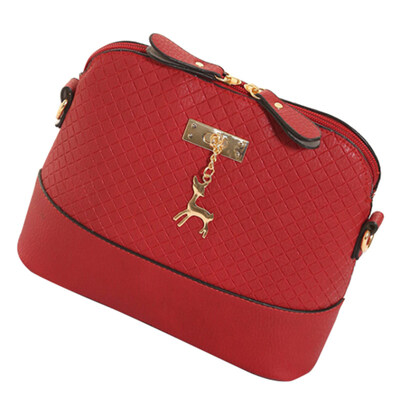 

Chic Solid Color Metal Deer Pendant Women Shoulder Bag Party Crossbody Pouch