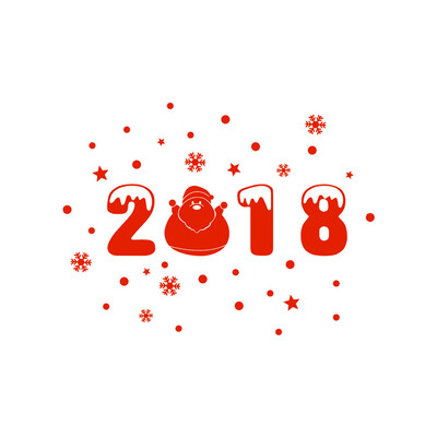 

Tailored Happy New Year 2018 Merry Christmas Wall Sticker Home Shop Windows Decals Decor