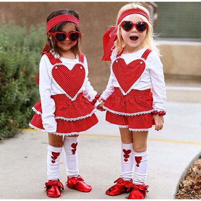 

Toddler Kids Baby Girl Christmas Outfits Clothes TopsOverall Skirts 3PCS Set AU
