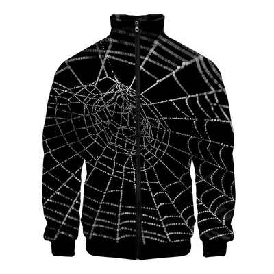 

Toponeto Mens Halloween Print Zipper Sportswear Long Sleeve Coat Jacket Outwear