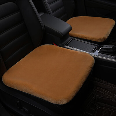 

Premium Sheepskin Car Seat Cushion Cover Soft Warm Winter - Beige Universal Fit
