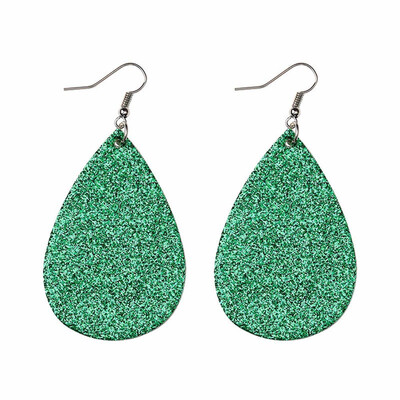 

Christmas Double-sided Artificial Leather Earrings Teardrop Xmas Tree Dangle