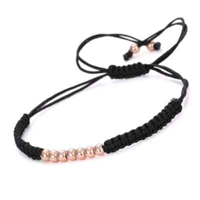 

Trendy Brand Bracelet Macrame Jewelry Copper Beads Braided Strand Woven Charm Bracelets & Bangles