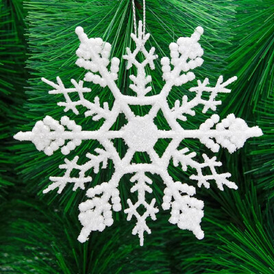 

1PCS Christmas decorations acrylic 10CM snowflake Christmas supplies decoration Christmas tree pendant loose powder