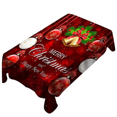 

Toponeto Christmas Tablecloth Print Rectangle Table Cover Holiday Party Home Decor