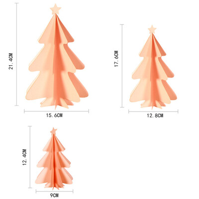 

Toponeto DIY Wooden Mini Desktop Christmas Tree Pine Ornament Home Xmas Party Decoration