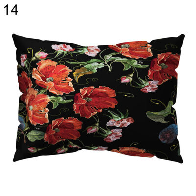 

Fresh Flower Bird Pillow Case Cushion Cover Sofa Bed Car Cafe Office Decoration