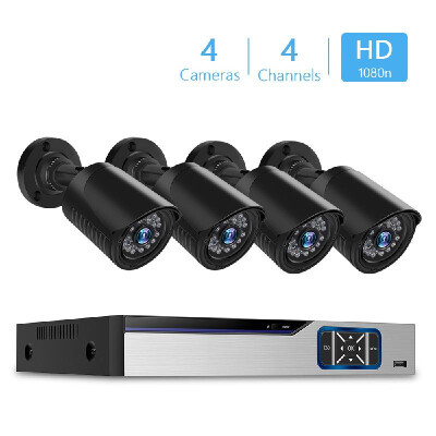 

Home Security Camera System 4Channel H264 Security Digital Video Recorder 4pcs 1080P Surveillance Cameras Motion Detection and