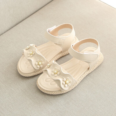 

Children Sandals Girls White Children Summer Shoes For Girls Rubber Flowers Princess Shoes Girls Sandals