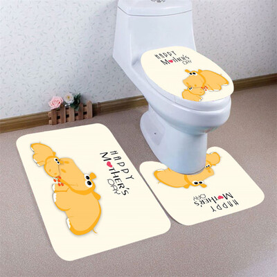 

〖Follure〗3pcs Mothers Day Non-Slip Bath Mat Bathroom Kitchen Carpet Doormats Decor