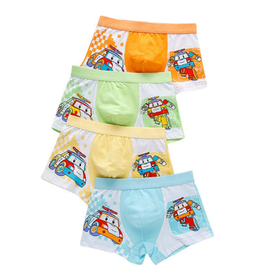 

4 Pcslot Cartoon Car Kids Boy Underwear For Baby Childrens Boxer Underpants Briefs Boys Underware Pants For 2-15 Y