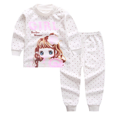 

Children Pajamas Sets Boys Cotton Sleepwear Suit Autumn Spring Girls Pajamas Long Sleeve TopsPant 2pcs Cartoon Outfits Set