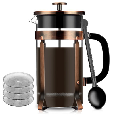 

Famirosa TCM - D04D French Press with Four Filter Screens&One Coffee Spoon