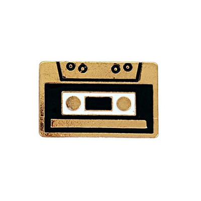 

Cute Cartoon Tape Guitar Metal Brooch Denim Jacket Pin Badge Fashion Jewelry