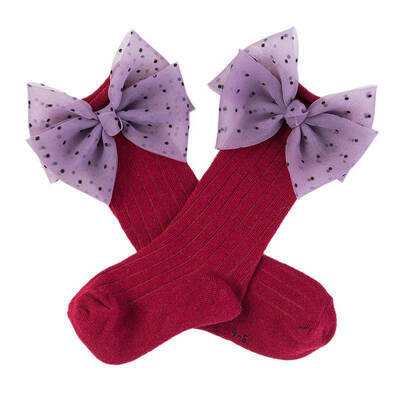 

Newborn baby girls socks socks kids bow knee high long tube sock sokken princess infant baby sock calcetines Leg Warmer Clothing