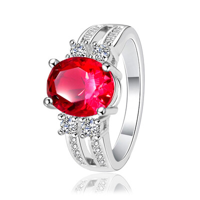 

Multicolour Woman Rings With Oval Topaz 925 Silver Jewelry Ring