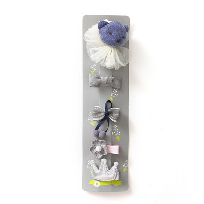 

5pcsSet Childrens Hair Accessories New Children Cute Hairpin Set Cartoon Cloth Baby Clips Hairpin Girls Hairwear