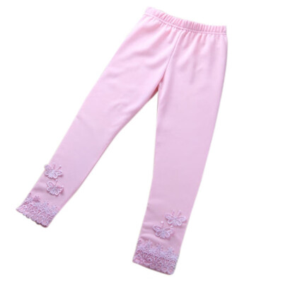 

Kid Baby Butterfly Lace Warm Pants Girl Stretchy Leggings Trousers Toddler Trousers L07