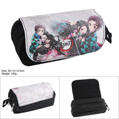 

Demon Slayer Kimetsu No Yaiba Large Capacity Pencil Case Zipper Makeup Bag Stationery Bag