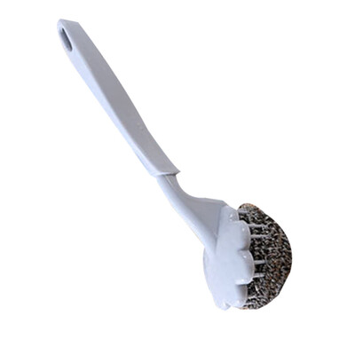 

Long Handle Flower Steel Wire Ball Brush Dishwashing Pot Cleaning Tool Kitchen Cutlery Cleaner