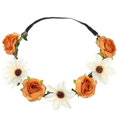 

Women Girl Flower Garland Headband Beauty Hair Accessories Flower Head wear New