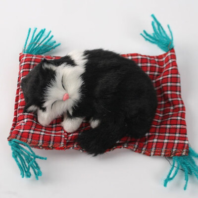 

Car Ornaments Cute Simulation Sleeping Cats Dashboard Decoration Lovely Plush Kittens Doll Toy Car-styling Interior Accessories