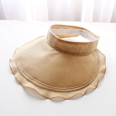 

Women Sun Hat Wide Brim UV Protection Summer Beach Visor Straw Cap For Travel