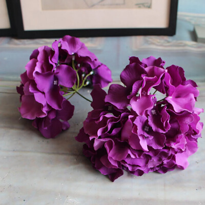 

New 1 Bunch Flores Artificial Silk Flower Bouquet Wedding Party Home Decoration Floral Hydrangea Flores Artificiales