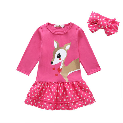 

Girls Dress Brand Children Girl Clothes With Dot Pattern New Spring Long Sleeve design children clothes Princess Dresses