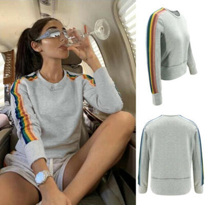 

Women Ladies Casual Pullover Crew Neck Blouse Long Sleeve Tops Tunic US
