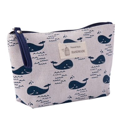 

Multifunctional Durable Fabric Zipper Purse Cartoon Pattern Cosmetic Storage Bag Changes Card Bag