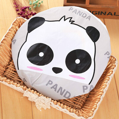 

Men Women Pink Rabbit Panda Cartoon Shower Caps PVC Bath Cap Hat for Women Spa Home Use Hotel Hair Salon