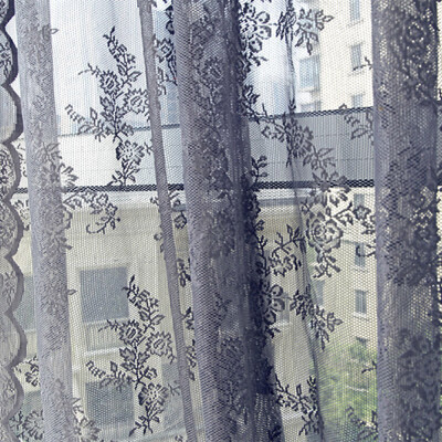 

Siaonvr Flower Sheer Curtain Tulle Window Treatment Voile Drape Valance 1 Panel Fabric