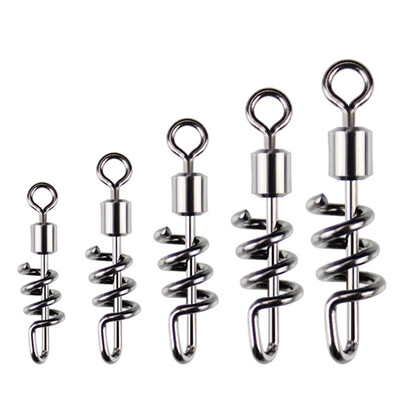 

20Pcs Fishing Heavy Duty Stainless Steel Lure Quick Convenient Connector Corkscrew Swirl Fishing Swivels
