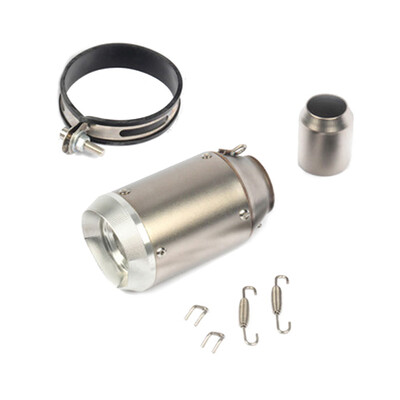 

Universal 51mm Stainless Steel Motorcycle Exhaust Muffler Tail Pipe Silencer Set
