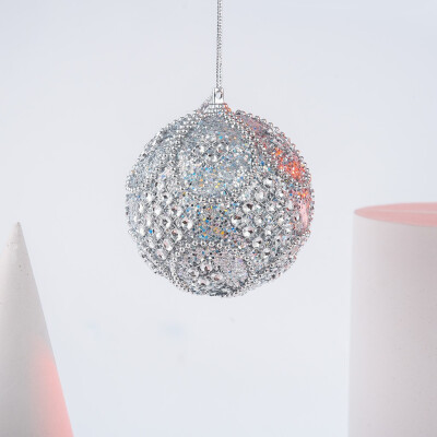 

Gobestart Christmas Rhinestone Glitter Baubles Balls Xmas Tree Ornament Decoration 8CM