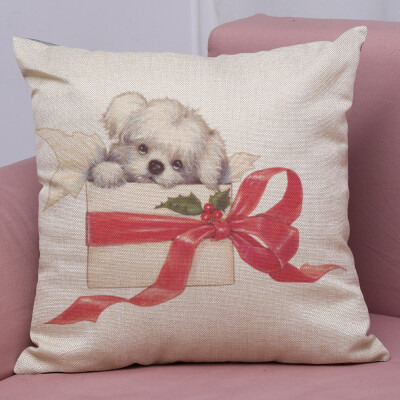 

Gobestart New Christmas Cotton Linen Pillow Case Sofa Cushion Cover Home Decor