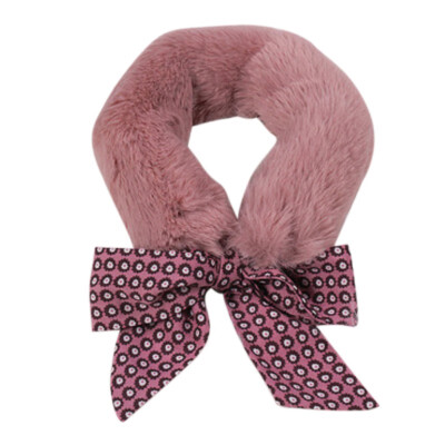 

2-10T Children Girls Neck Scarf For Kid Fashion Girls Baby Scarf Plush Leopard Print Ribbon Small Scarf