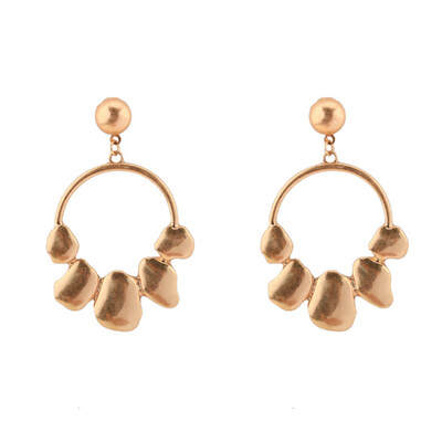 

Metal Pendant Big Drop Earrings Simple Circle Vintage Punk Dangle Earrings Statement