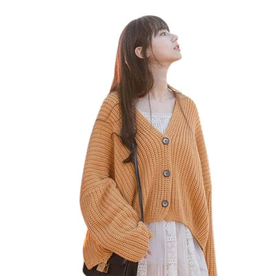 

Spring Autumn Coat New Cardigan womens Sweet Loose Big Yards Hollow Bat Sleeve Knit Sweater Smock Pull Femme Vestidos