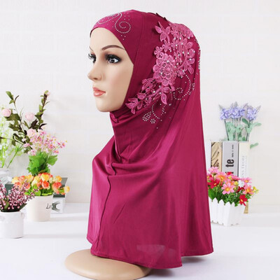 

Muslim Hijabs Women Muslim Stretch Lace Turban Hat Chemo Cap Hair Loss Head Scarf Wrap Headscarf