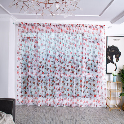 

Gobestart Trees Sheer Curtain Tulle Window Treatment Voile Drape Valance Fabric