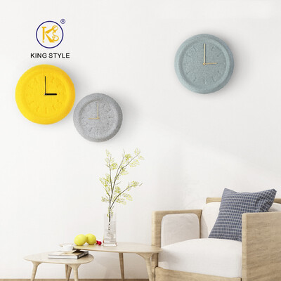 

Nordic felt wall clock creative simple environmentally friendly living room study
