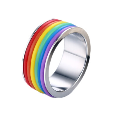 

Ring Rainbow Gay Jewelry Titanium Steel Finger Accessory