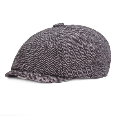 

Fashion Retro Men Wool Beret Hat Newsboy Cap Winter Casual Caps Painter Hats Duckbill Cap Peaked Hats