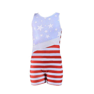 

Girls Ballet Leotards Shiny Star Striped Sleeveless Gymnastic Ballet Tutu Dancewear Gilding Professional Ballet Dance Costumes